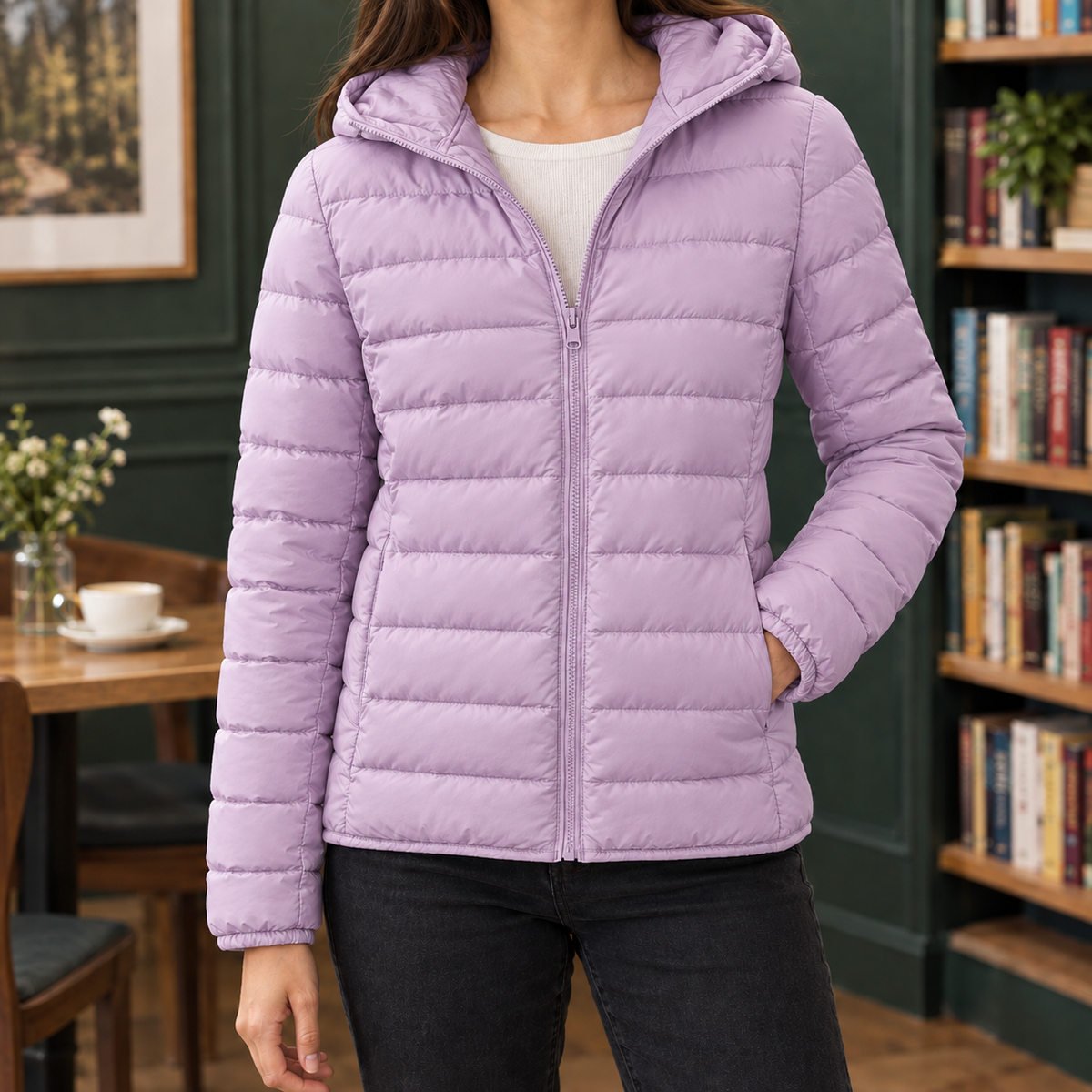 Adriana-Skye Cashmere-Feel Puffer Jacket