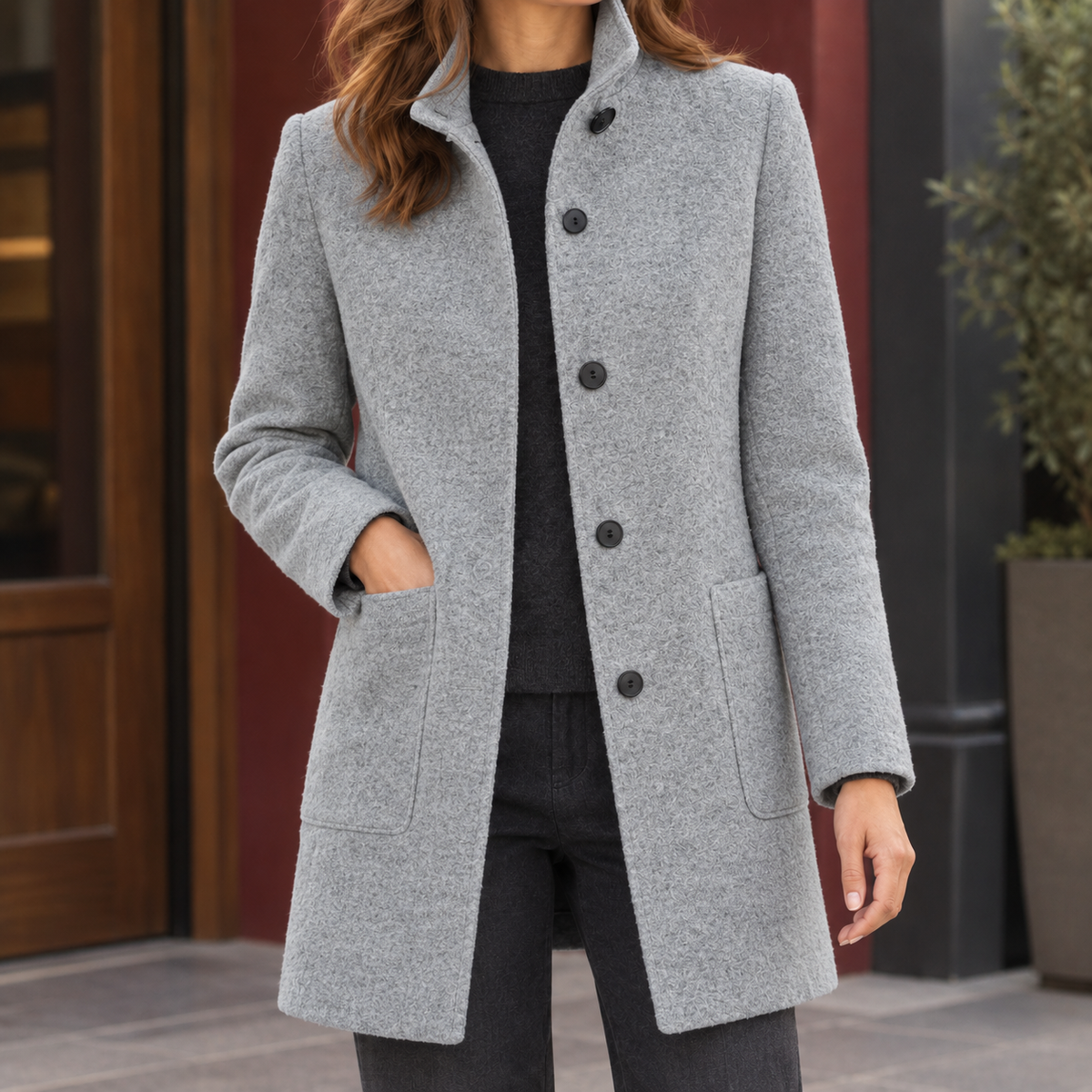 Becca Stand Collar Coat