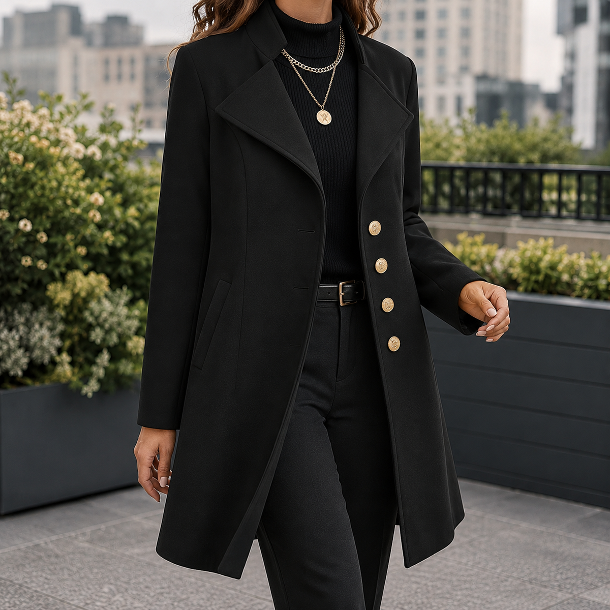 Giselle-Grace Wide Collar Coat