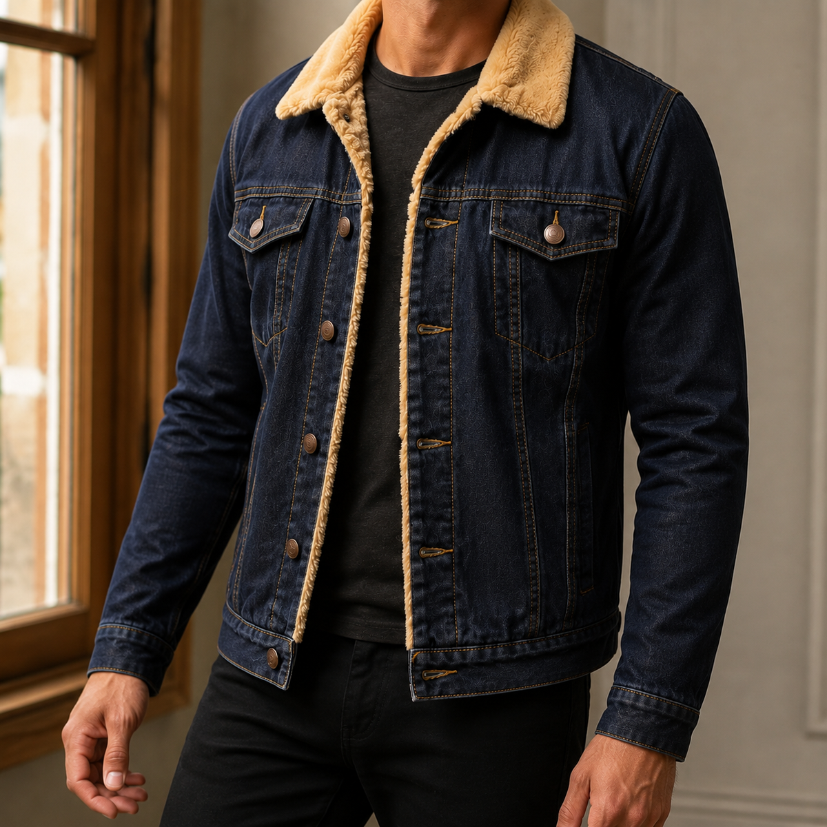 Jasper-Scott Lined Denim Jacket
