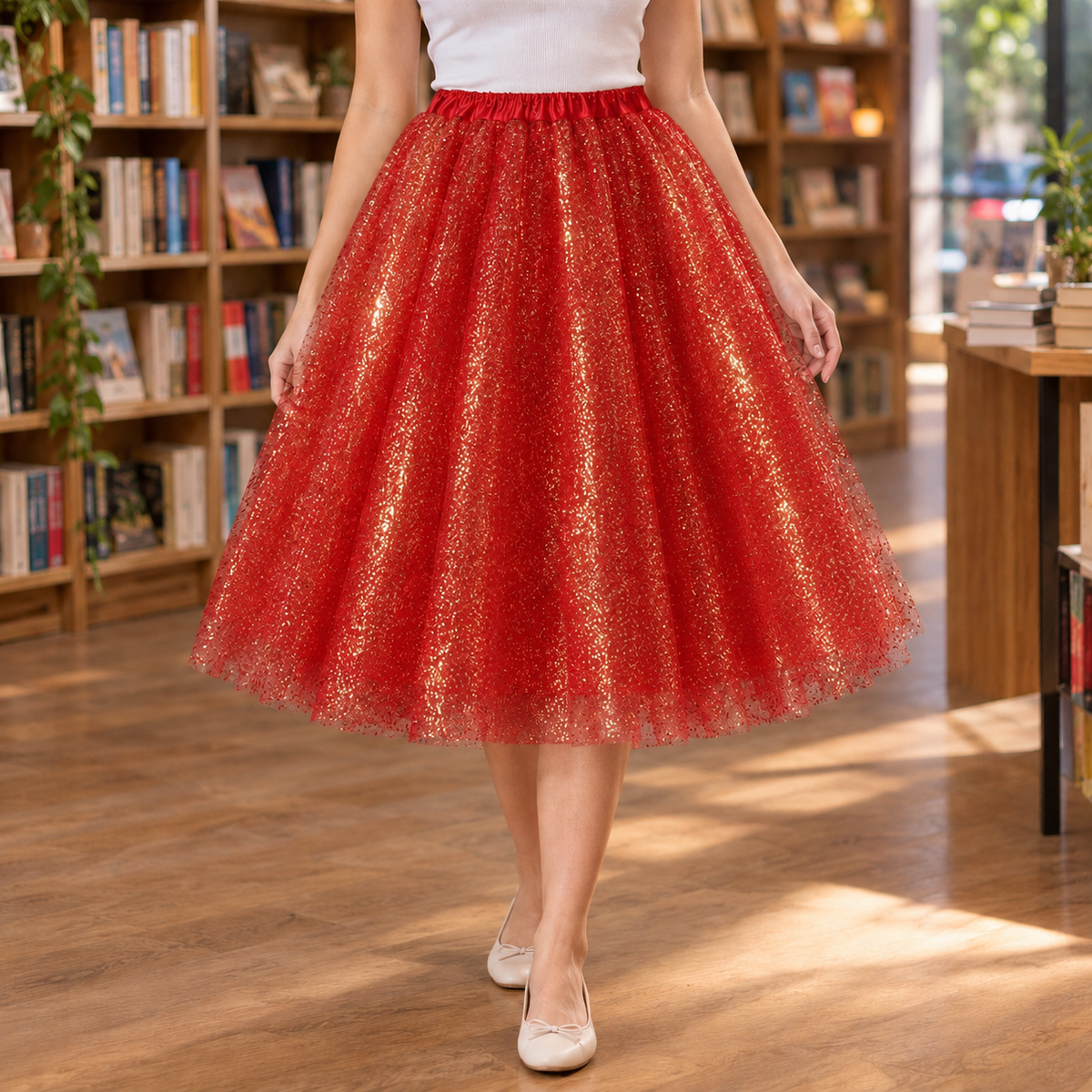 Mabel-Eve Glitter Tulle Skirt
