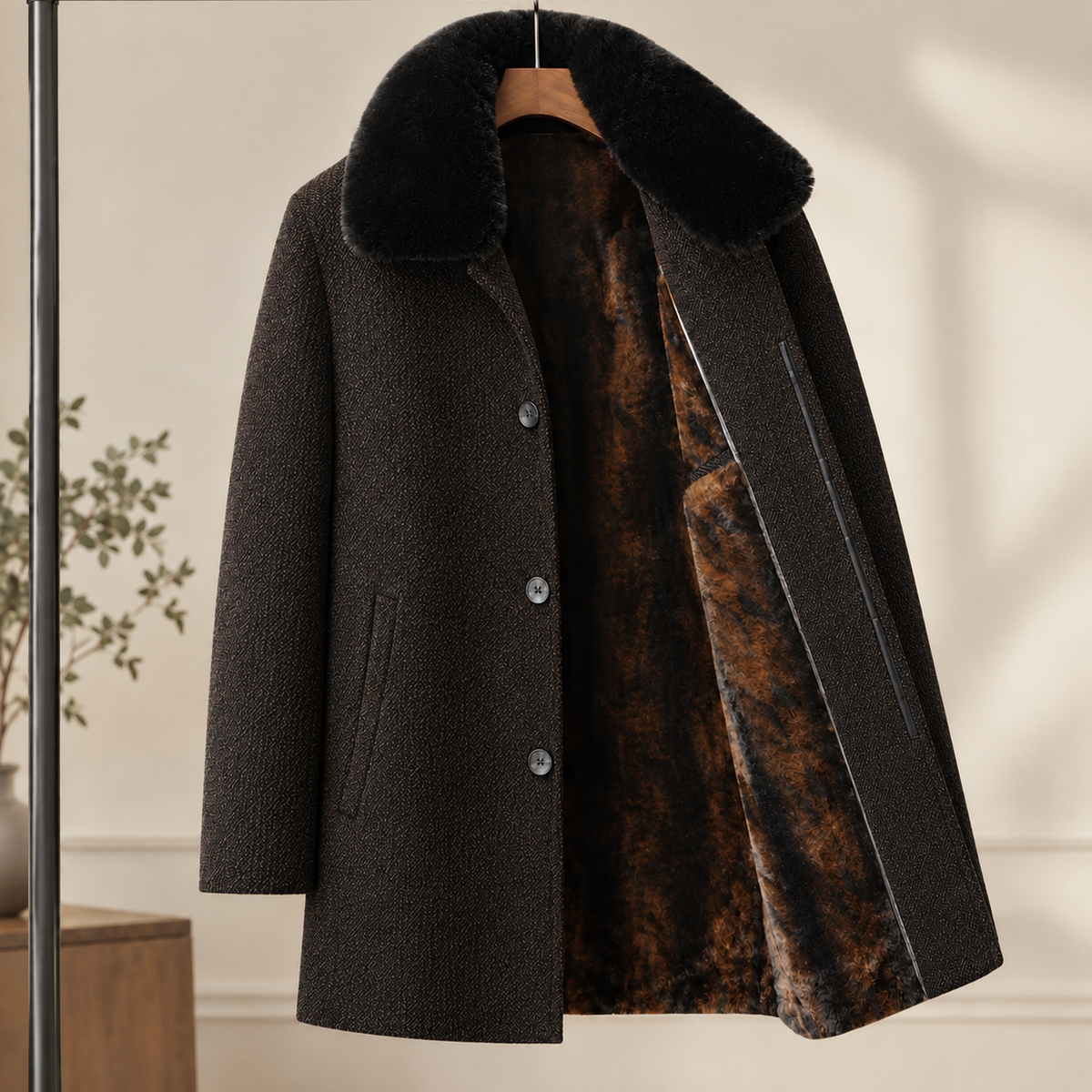 Herbert-York Plush Collar Coat