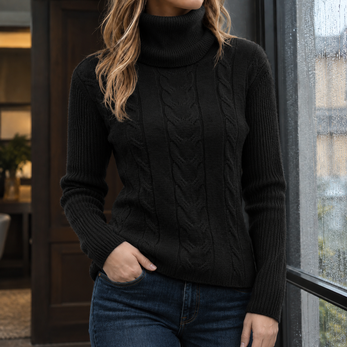 Cleo-Lane Cable Knit Sweater