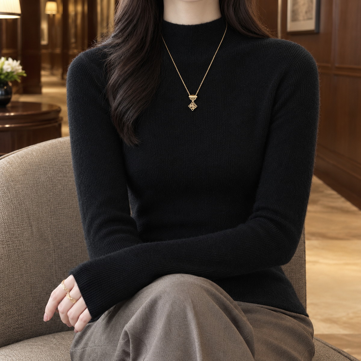Brigitte-Marie Cashmere-Feel Sweater
