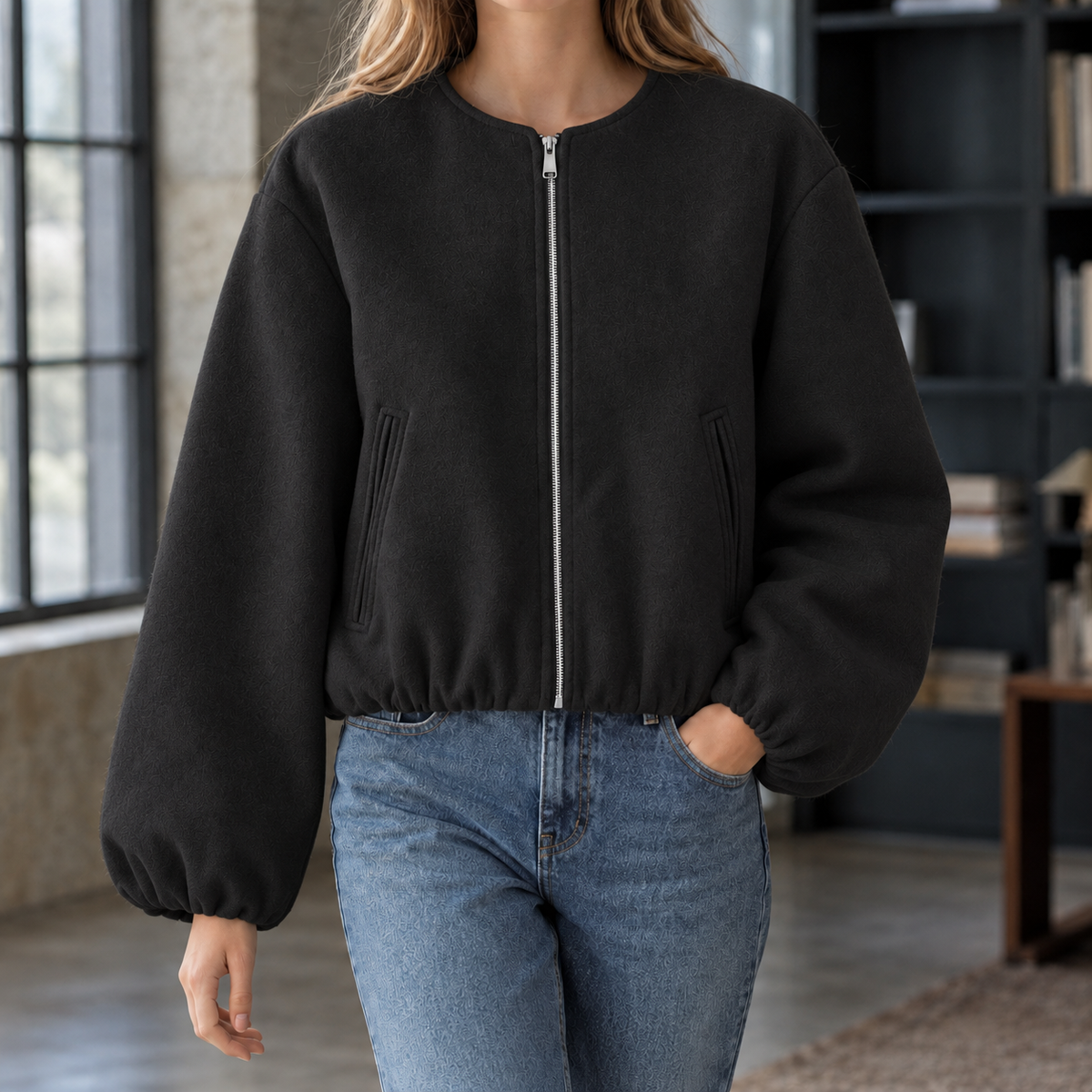 Alma-Elise Balloon Sleeve Jacket