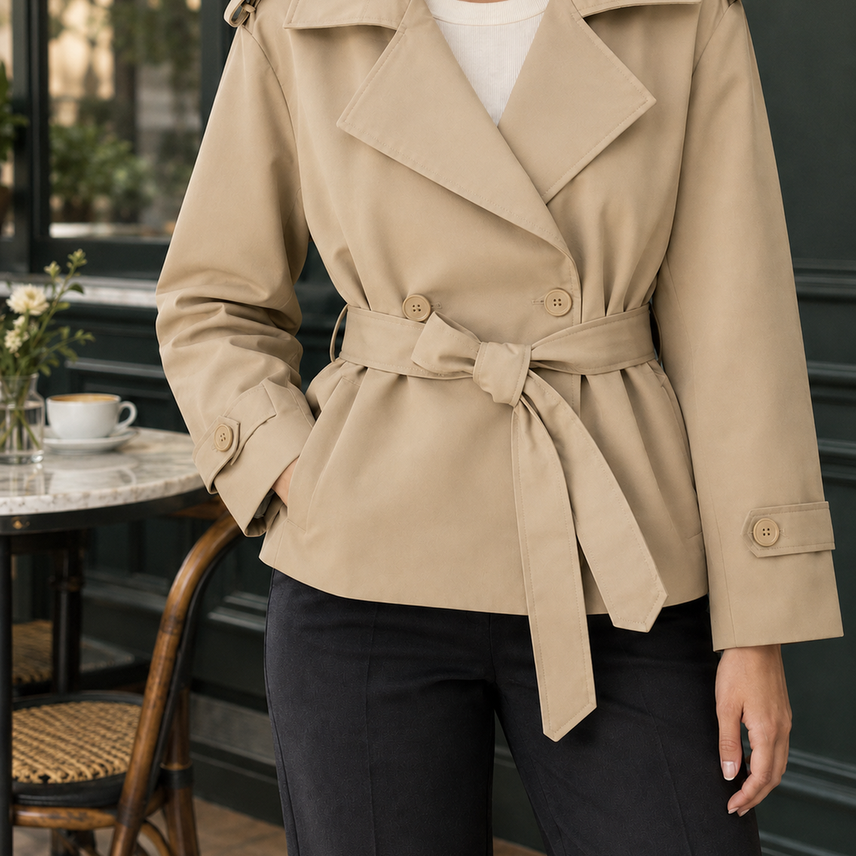 Geraldine-Faye Belted Trench Jacket