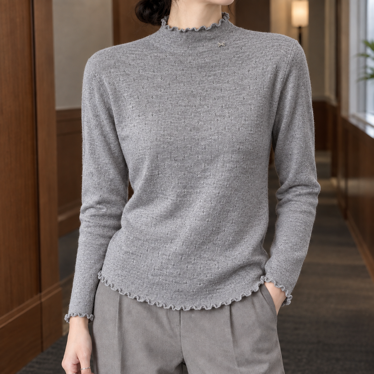 Selene-Marie Lettuce Edge Sweater