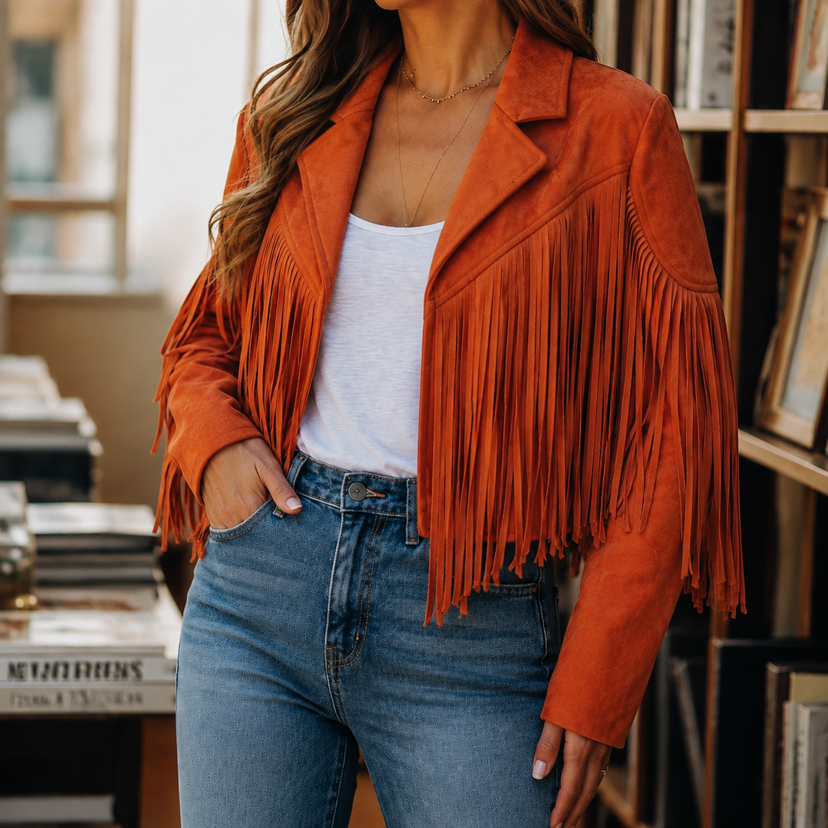 Giselle-Grace Western Fringe Jacket
