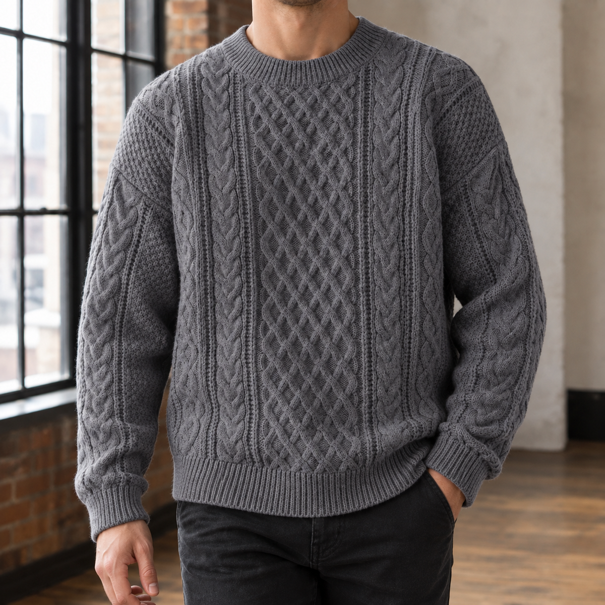 Remy-West Cable Knit Sweater