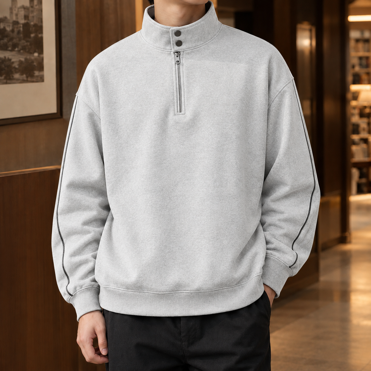 Marcel Stand Collar Sweatshirt