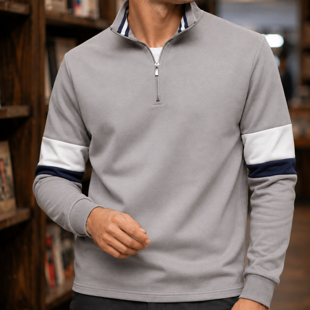 Barnaby-Rhys Quarter-Zip Sweater