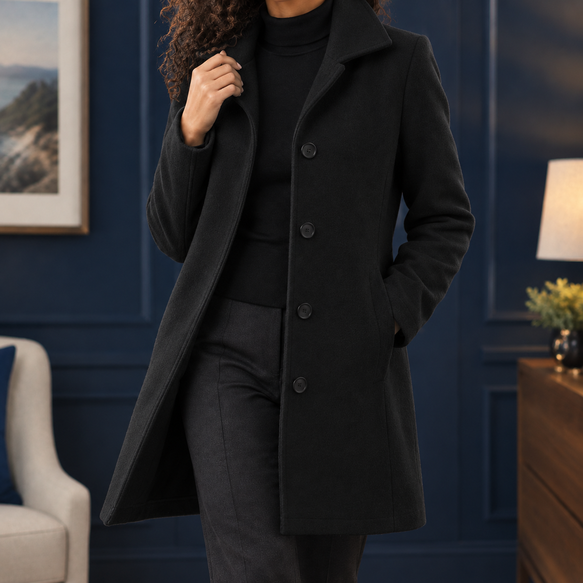 Colette-Eve Button Coat
