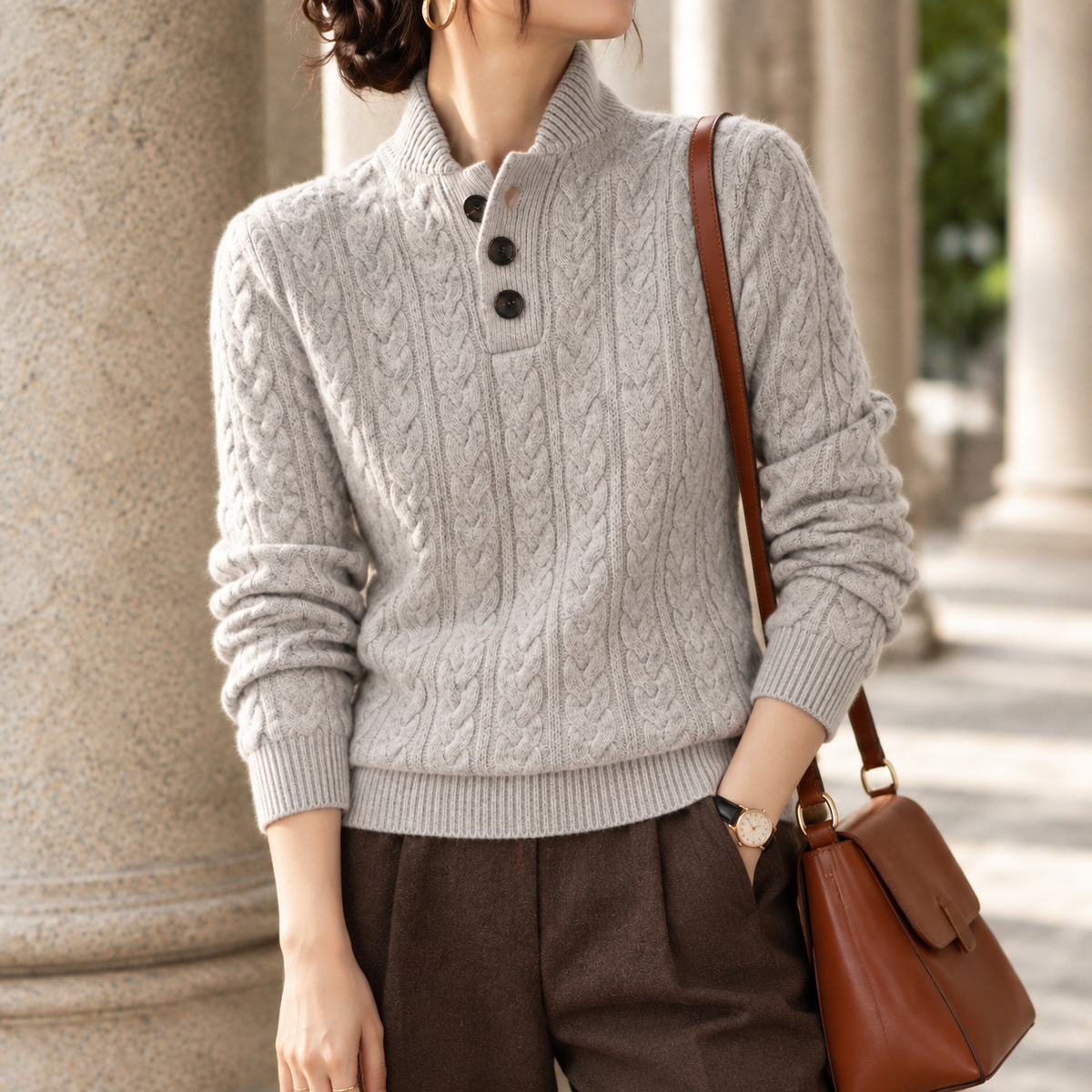 Brigitta-Rae Cable Knit Sweater