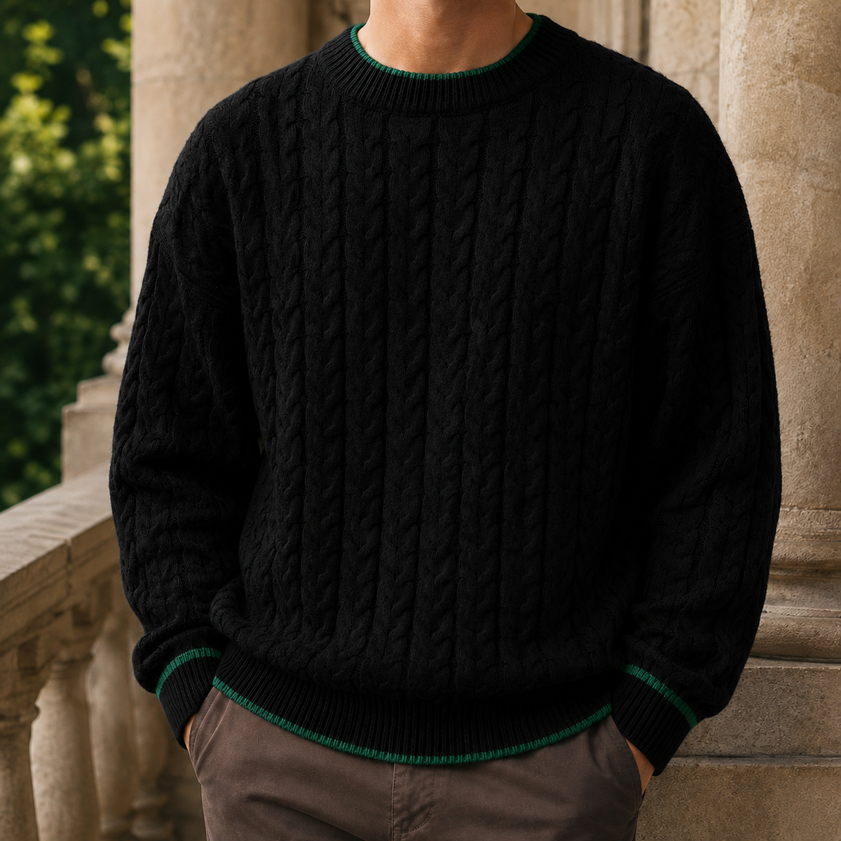 Luca-Jude Cable Knit Sweater