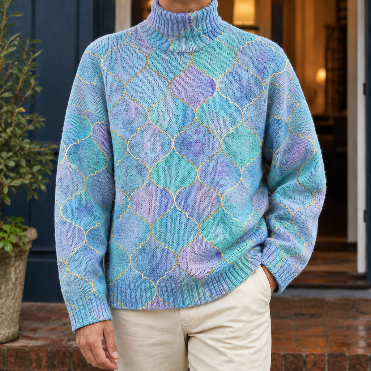 Ardan-Grey Printed Sweater