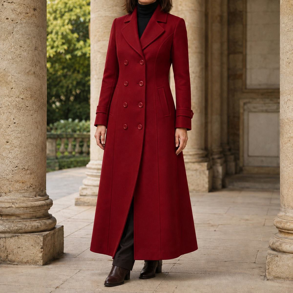 Evelina-Sage Tailored Overcoat