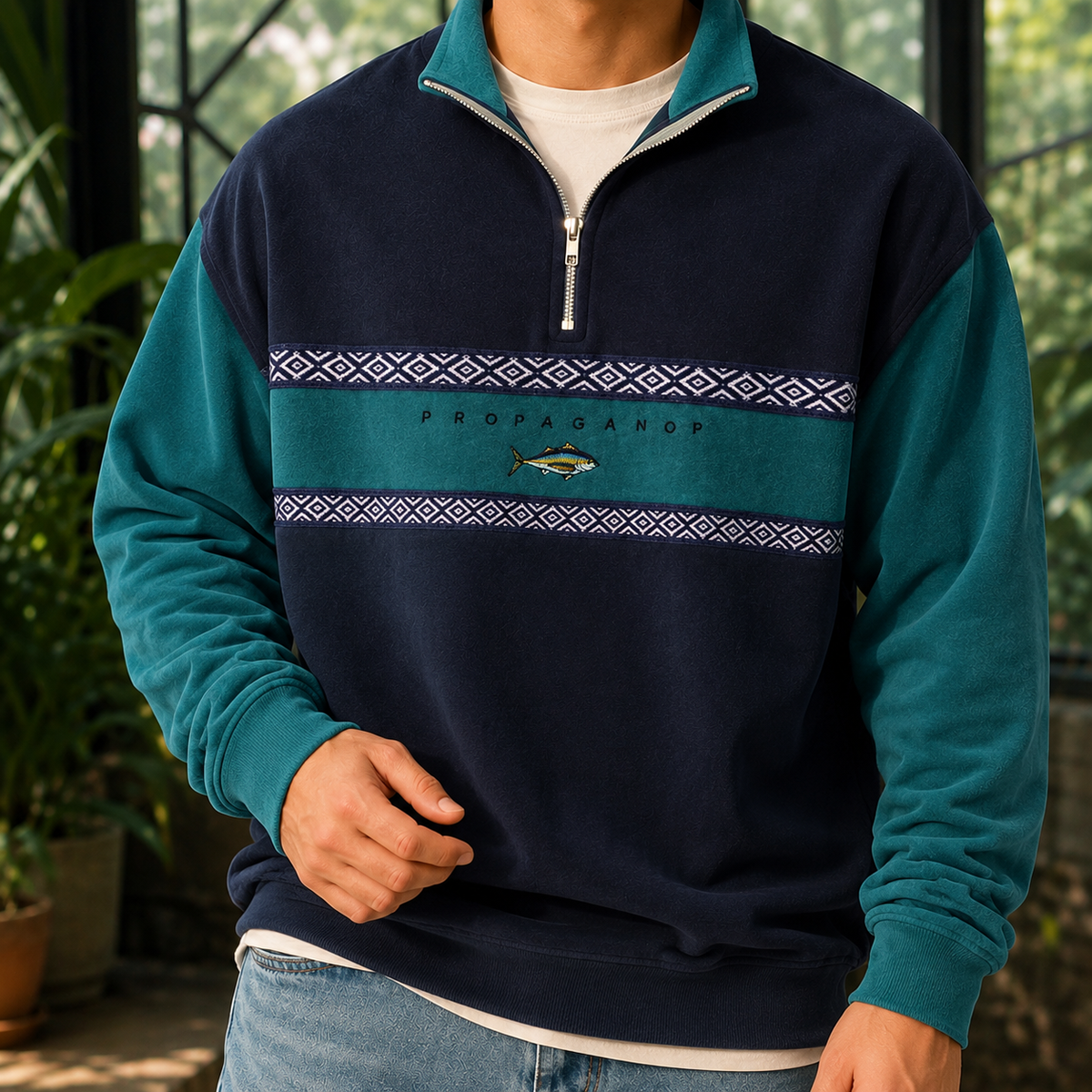Griffin-Grant Quarter Zip Sweater
