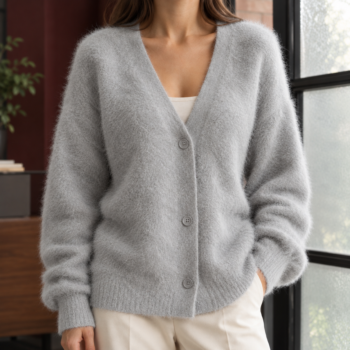 Zelie-Louise V-Neck Cardigan