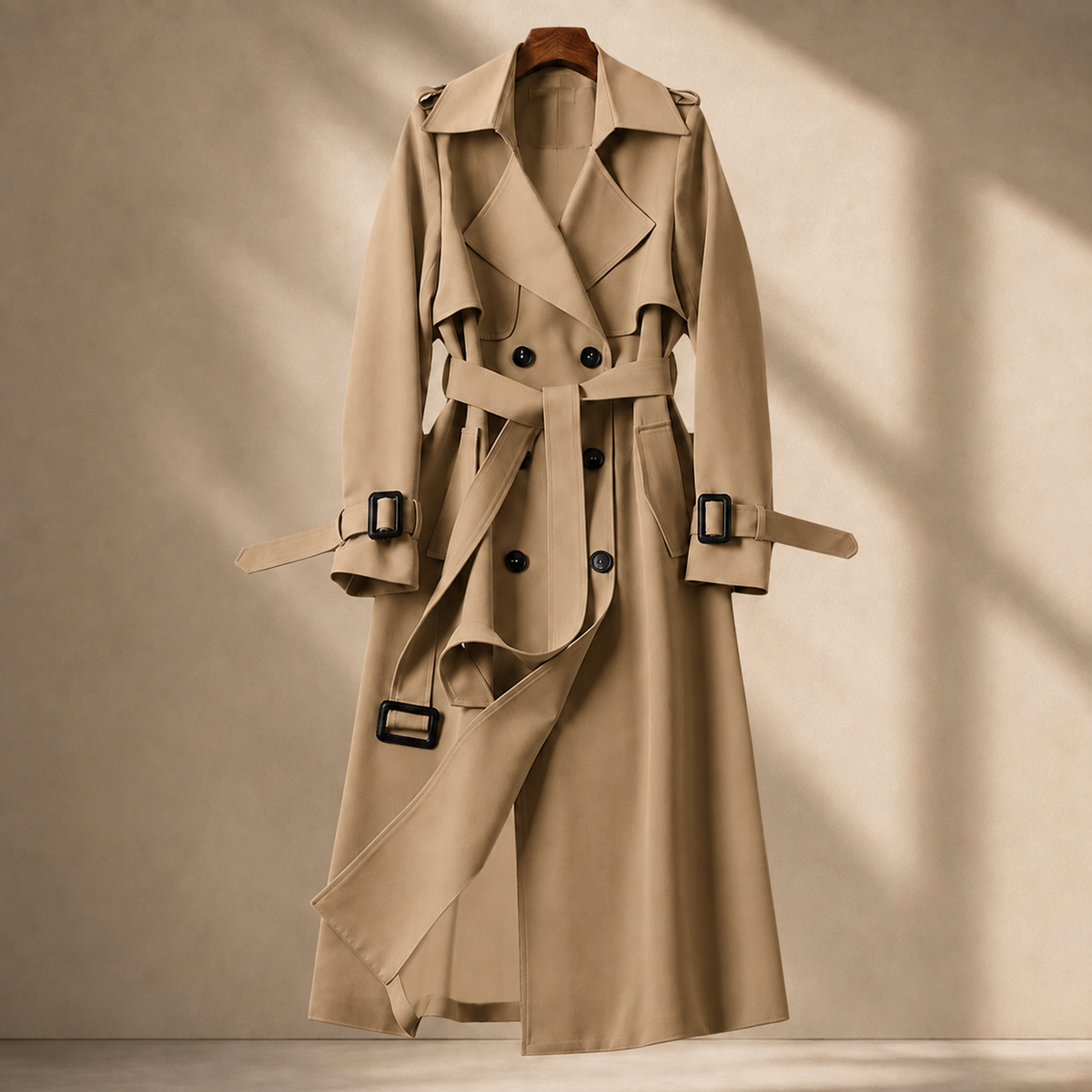 Camille-Pearl Belted Overcoat