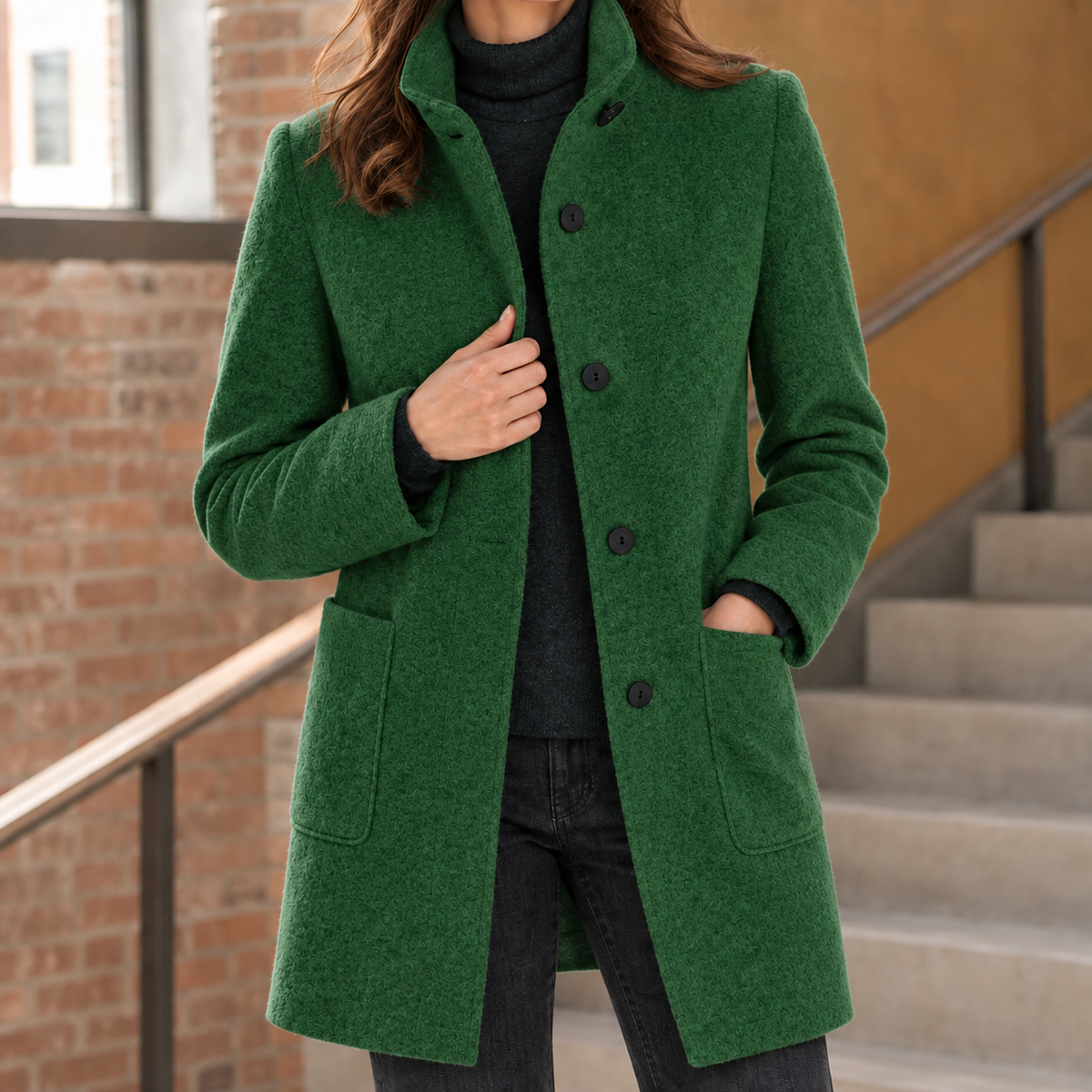 Cora Stand Collar Coat