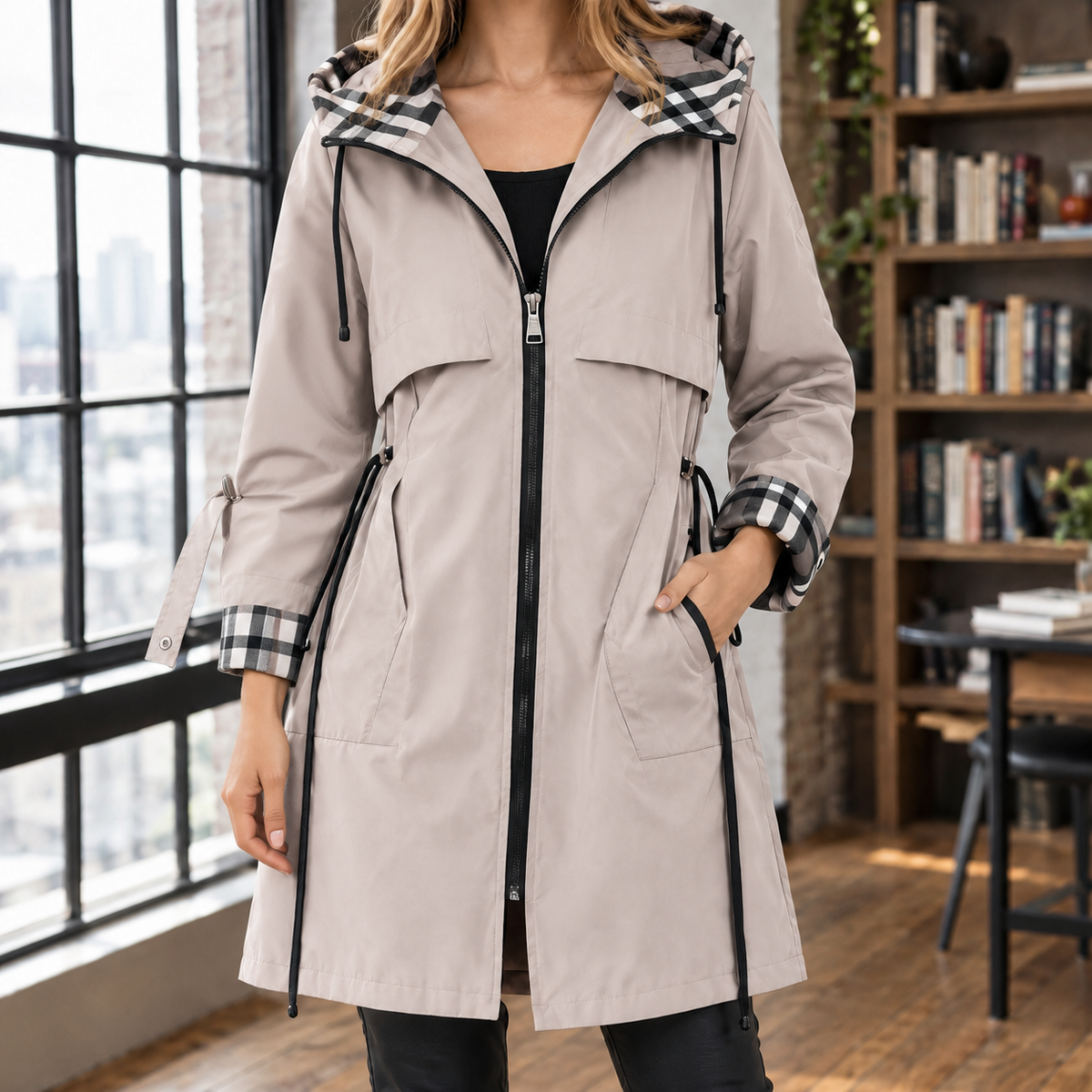 Juliet-June Check Trim Jacket