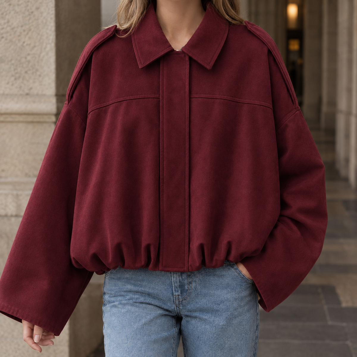 Magdalena-Kate Faux Suede Jacket