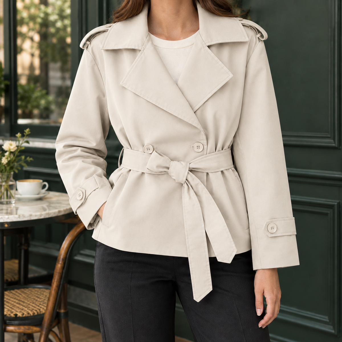 Geraldine-Faye Belted Trench Jacket