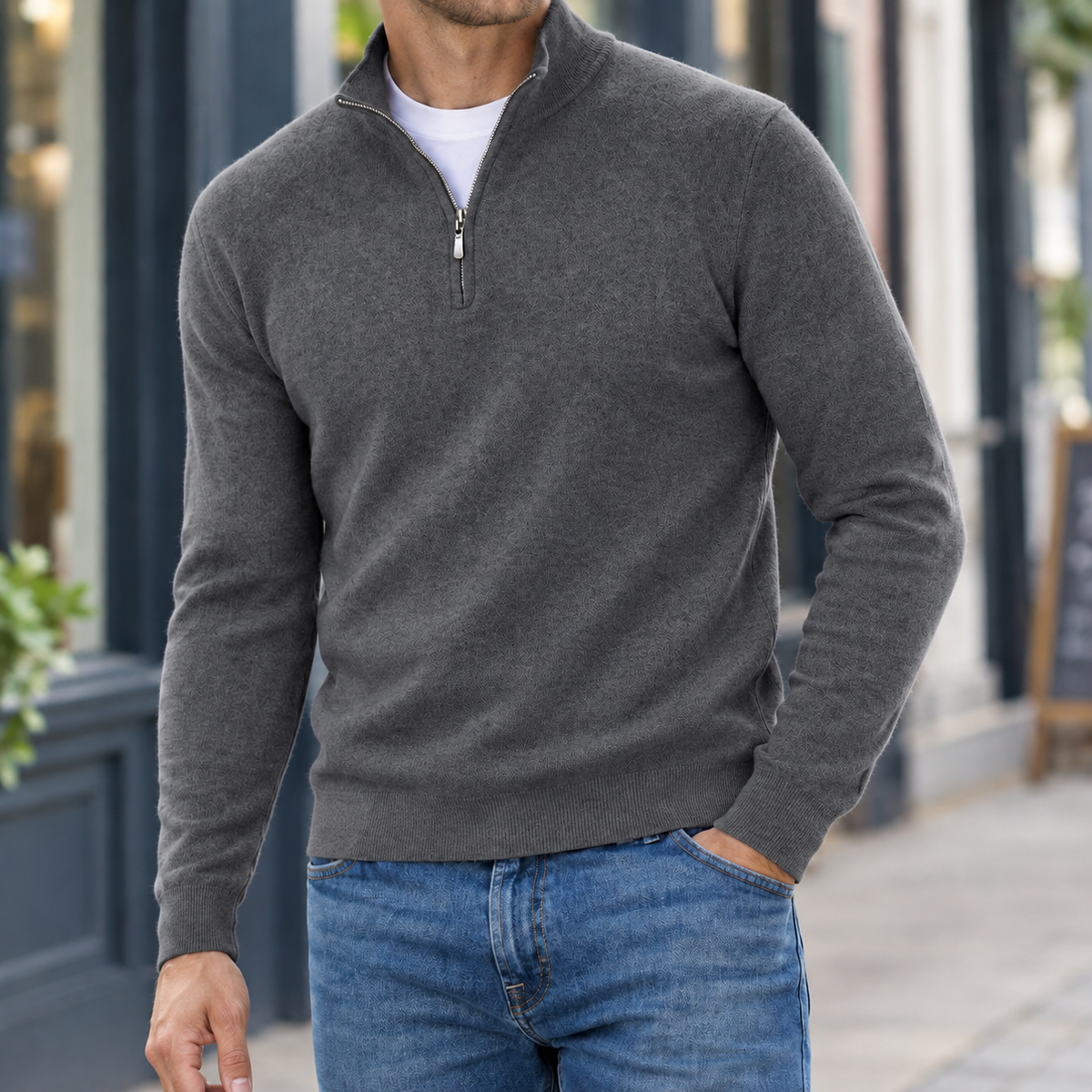 Romano Quarter Zip Sweater