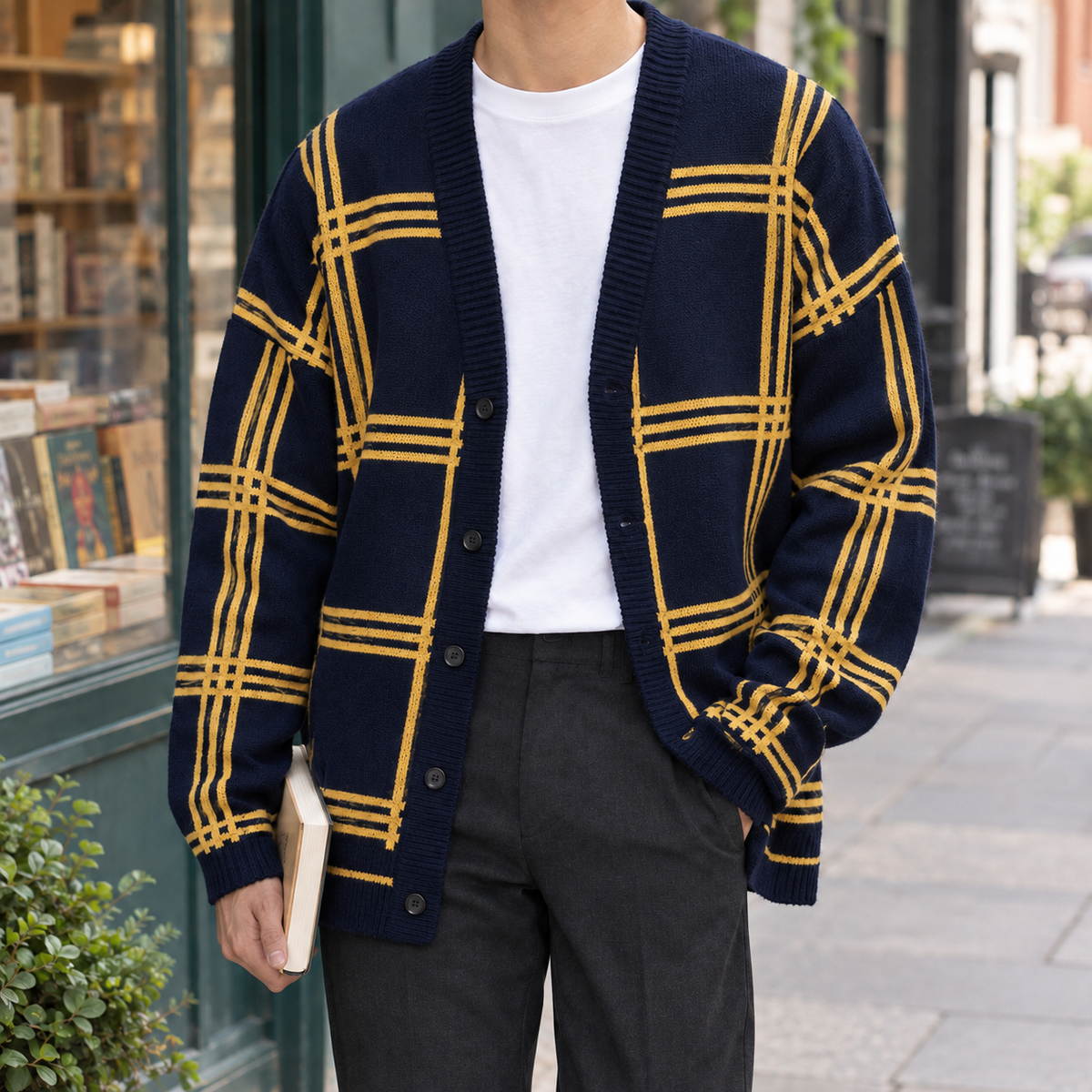 Solomon Plaid Cardigan