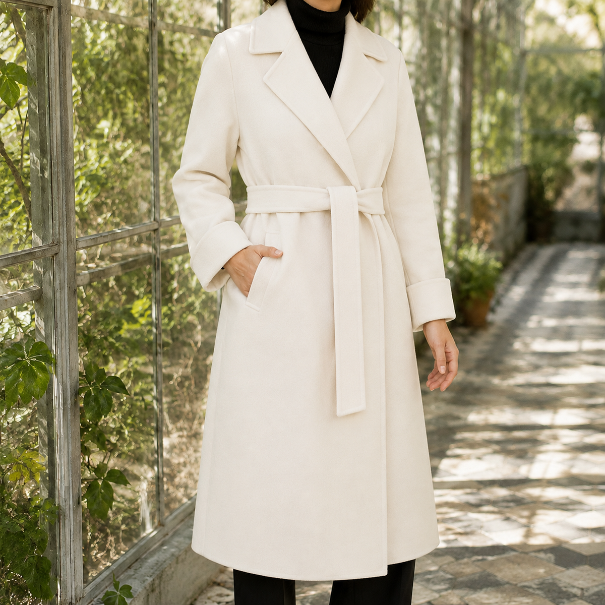 Meredith-Marie Belted Overcoat