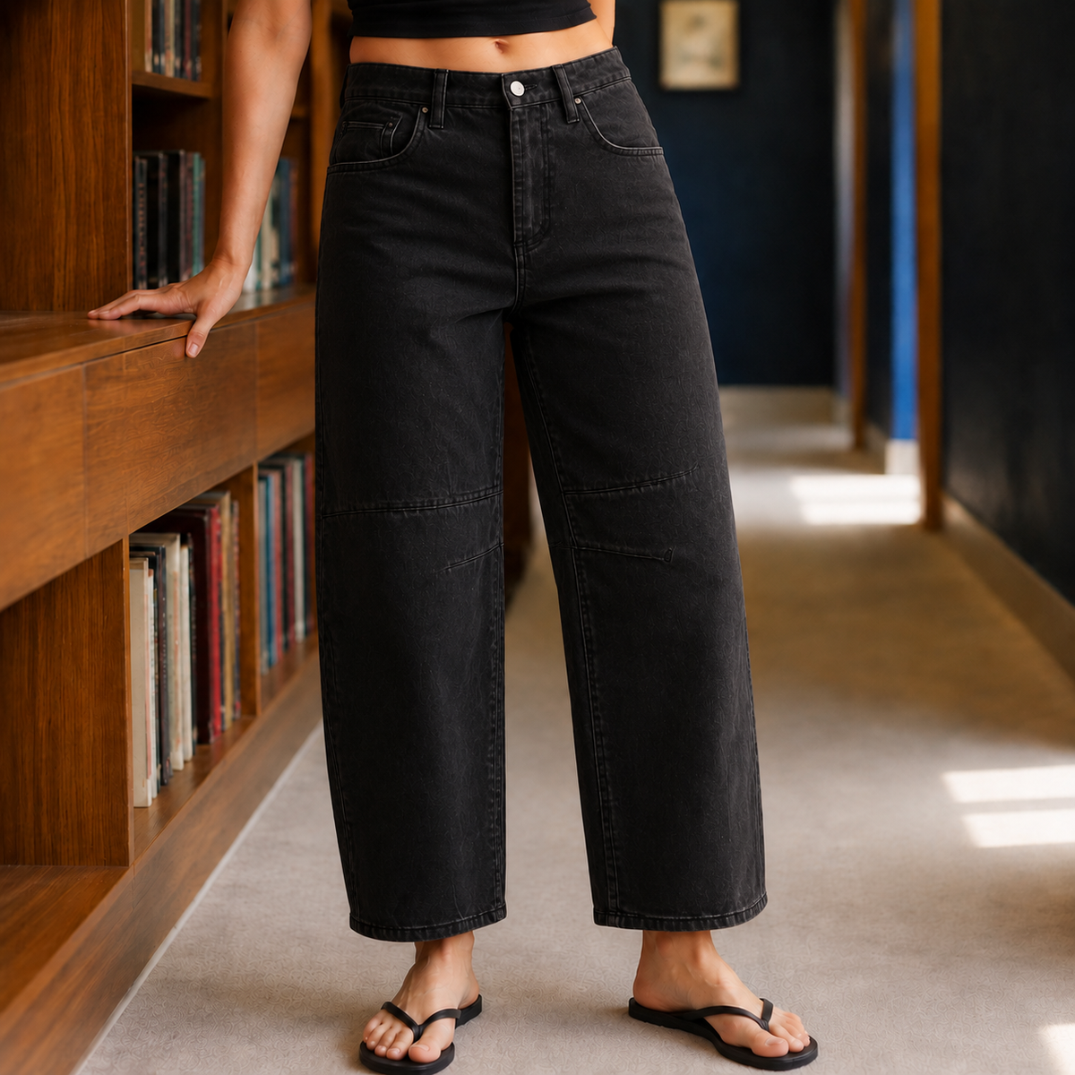 Evangeline-Rose Barrel Jeans