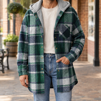Fabian-Wren Hooded Plaid Jacket