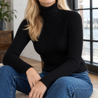 Perpetua-Grace Ribbed Turtleneck Sweater