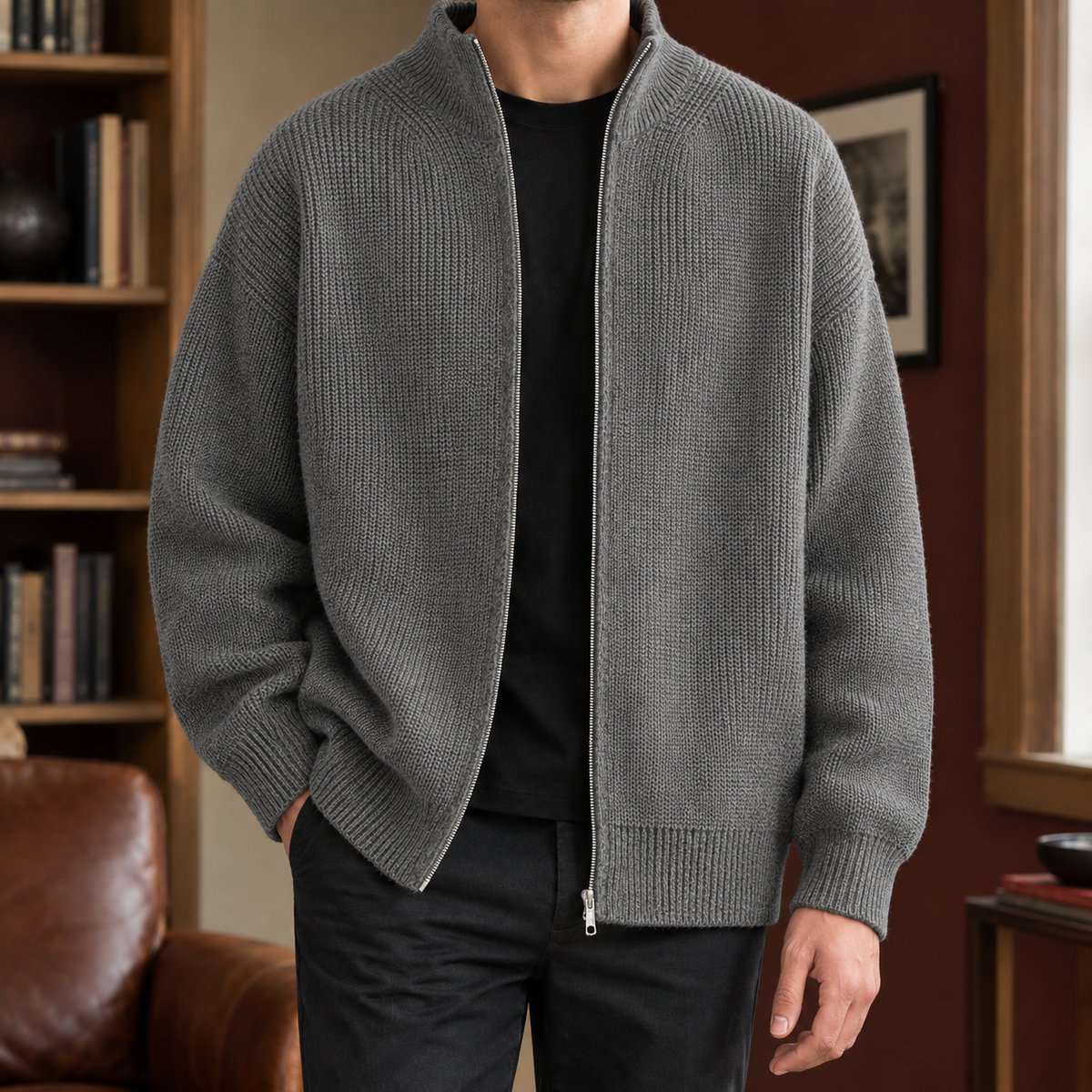Gregory Zip Cardigan