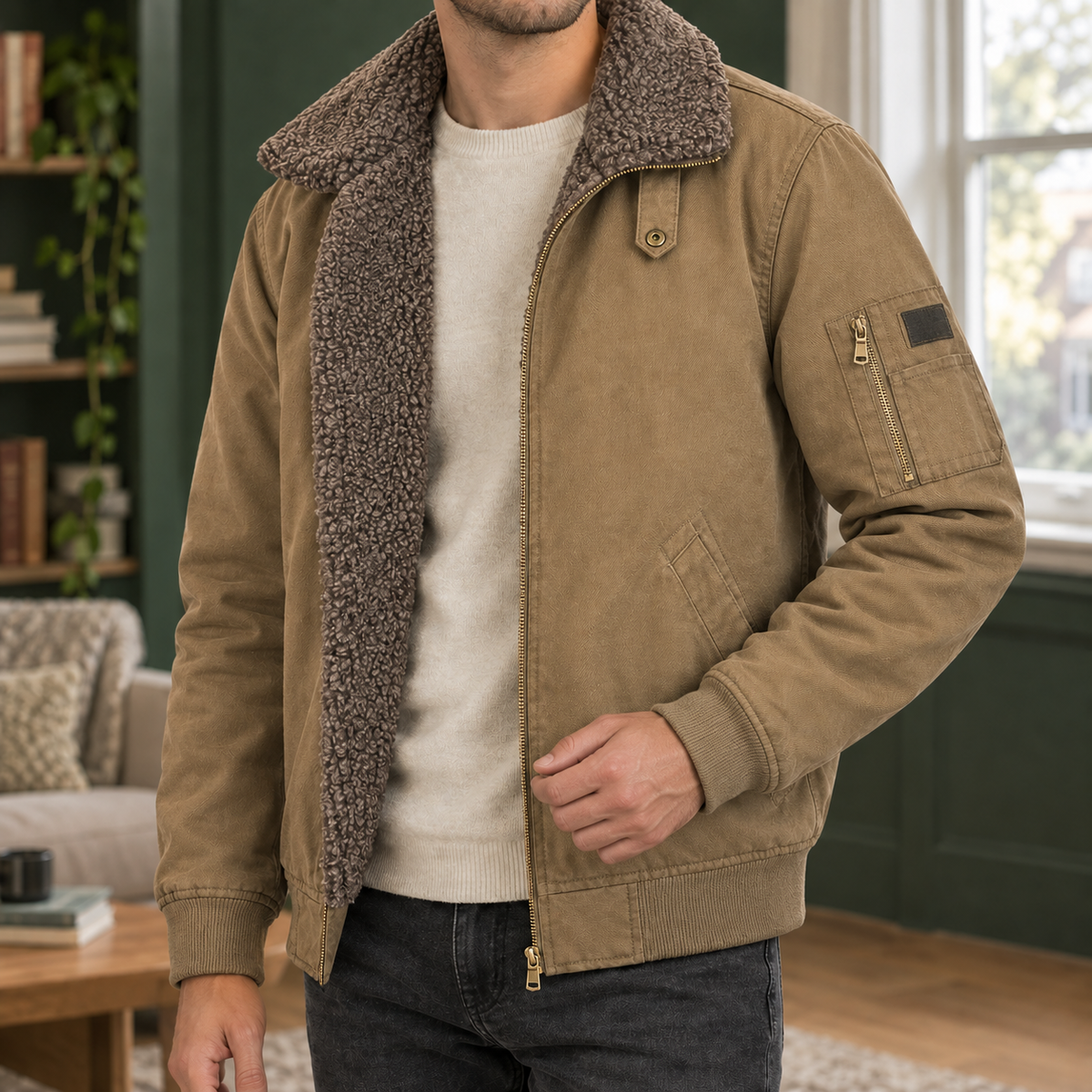 Tobias-Dean Fleece Bomber Jacket