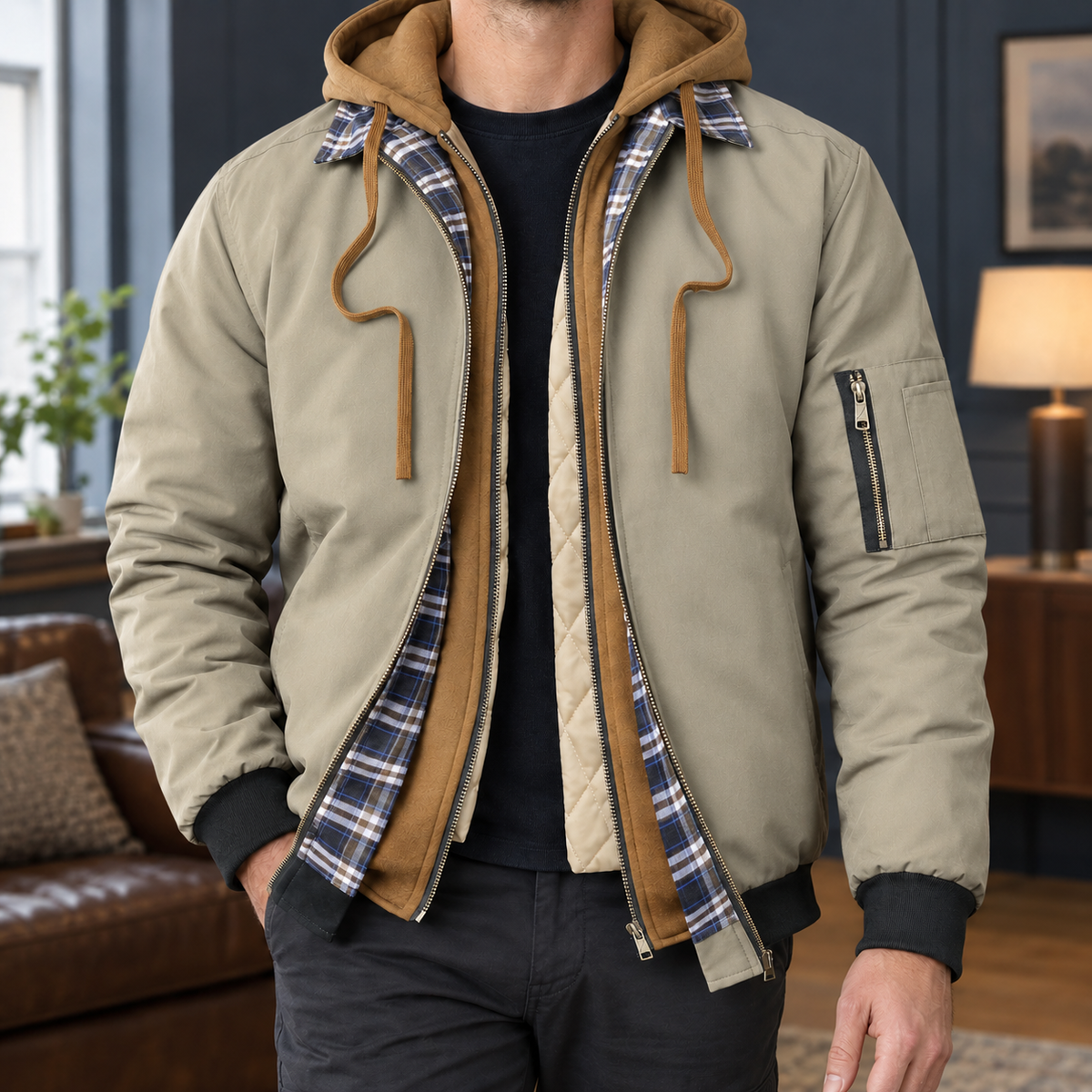 Liam Layered Bomber Jacket