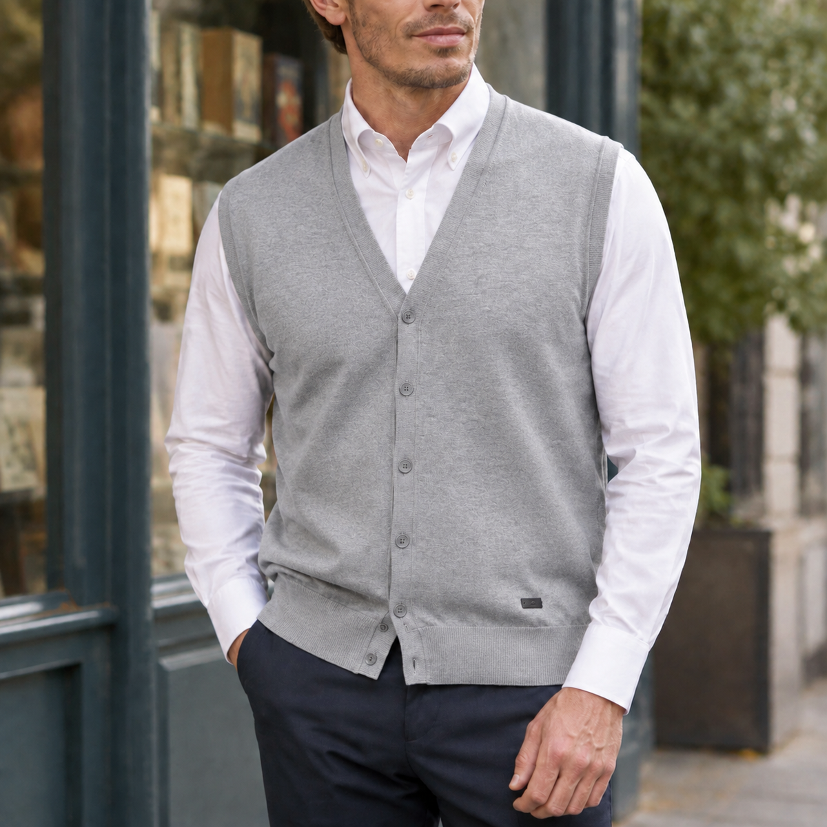 Giles Fine Knit Vest