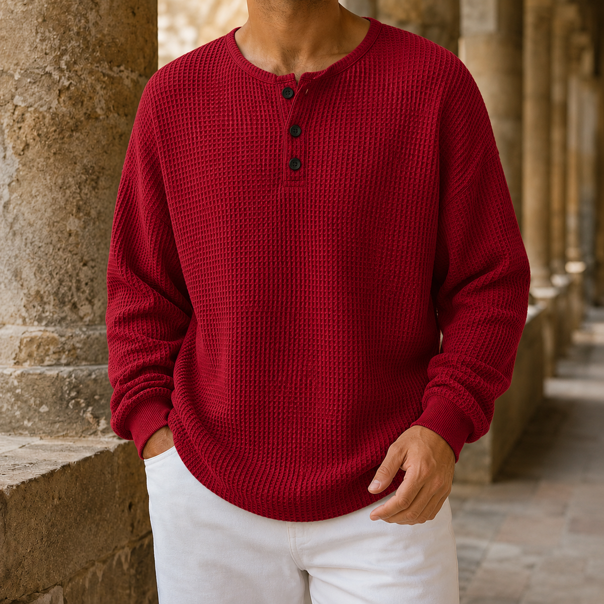 Stefan-Wade Waffle Sweater