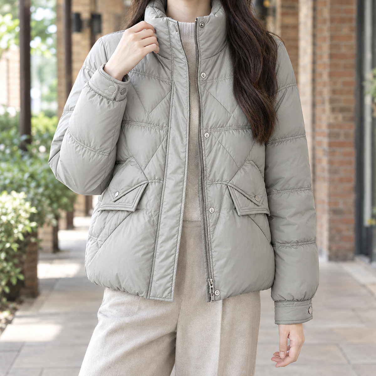 Pomeline-Rose Quilted Jacket