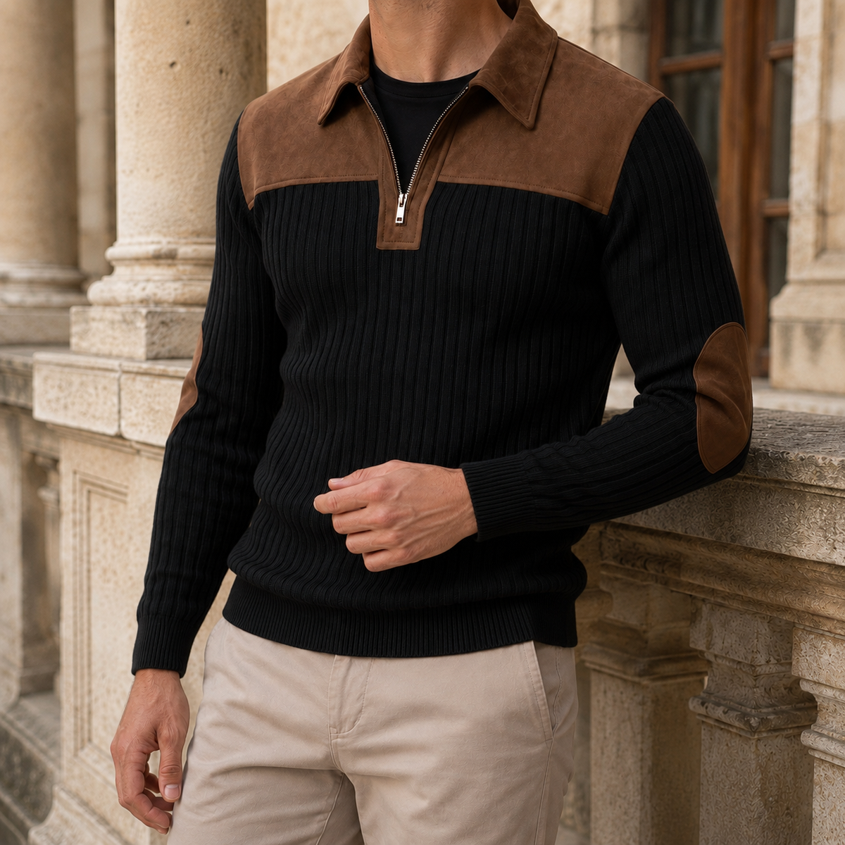 Marcel-Rhys Quarter Zip Sweater