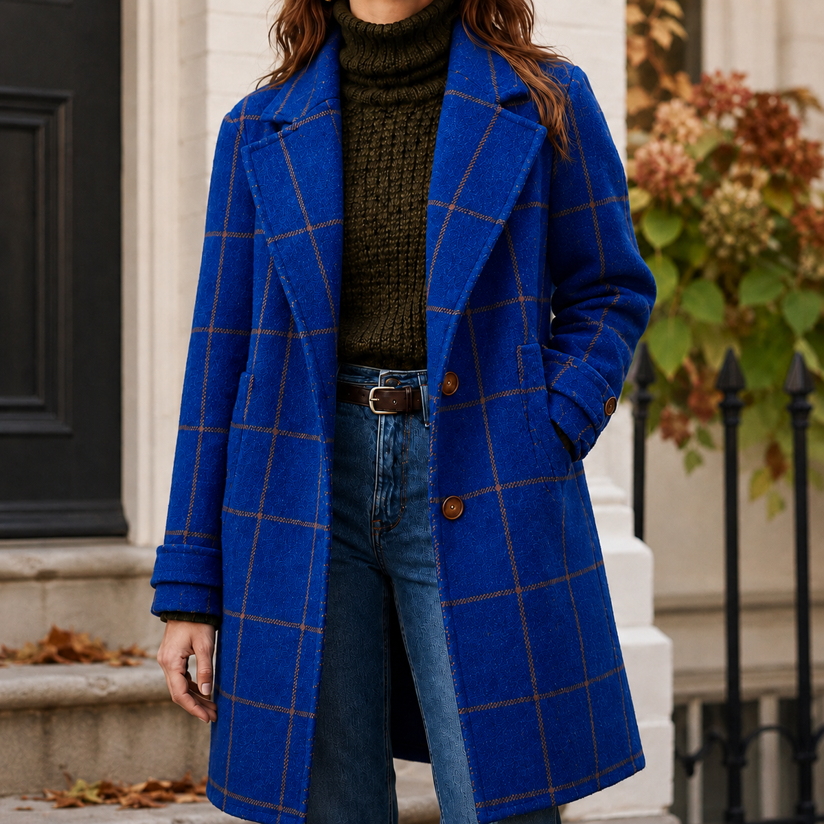 Theodora-Belle Plaid Coat