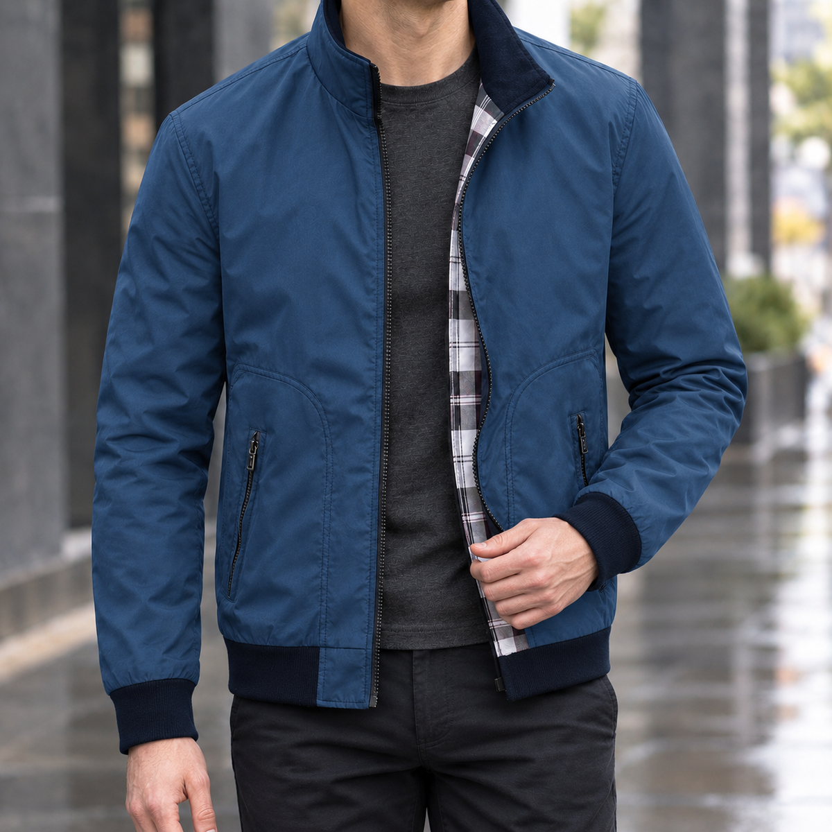 Oscar-York Stand Collar Jacket