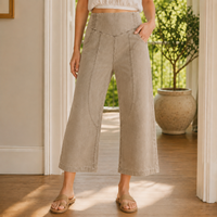 Meredith-Elise Curved Seam Pants