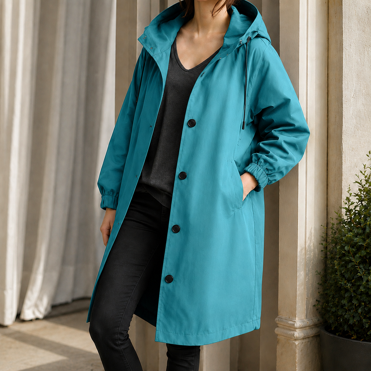 Zelda-Elise Hooded Overcoat