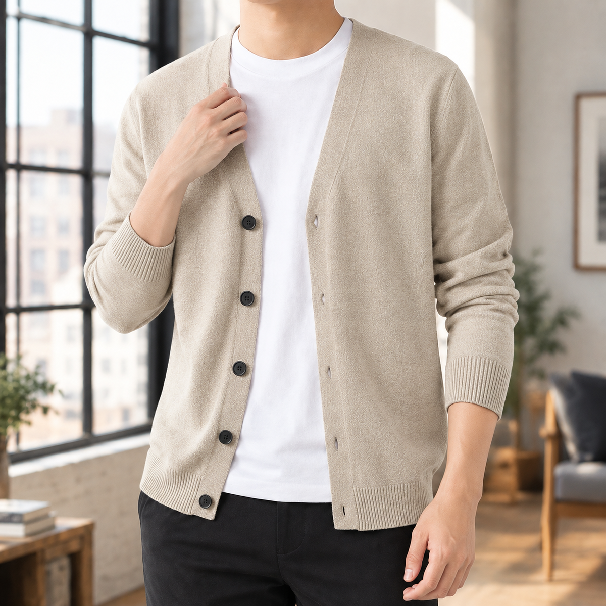 Pascal Button Front Cardigan