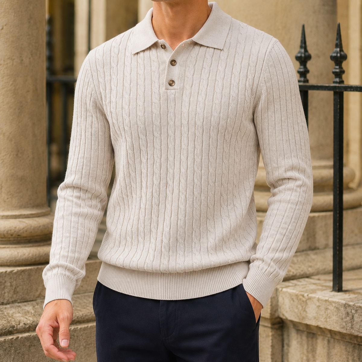 Cedric-Scott Cable Knit Sweater