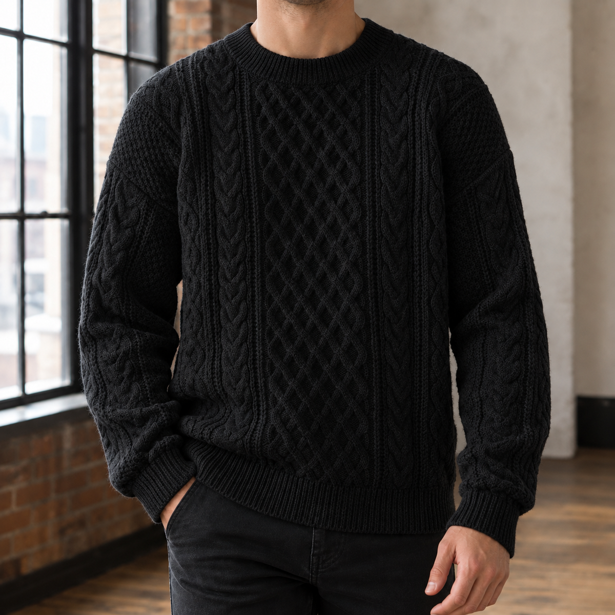 Remy-West Cable Knit Sweater