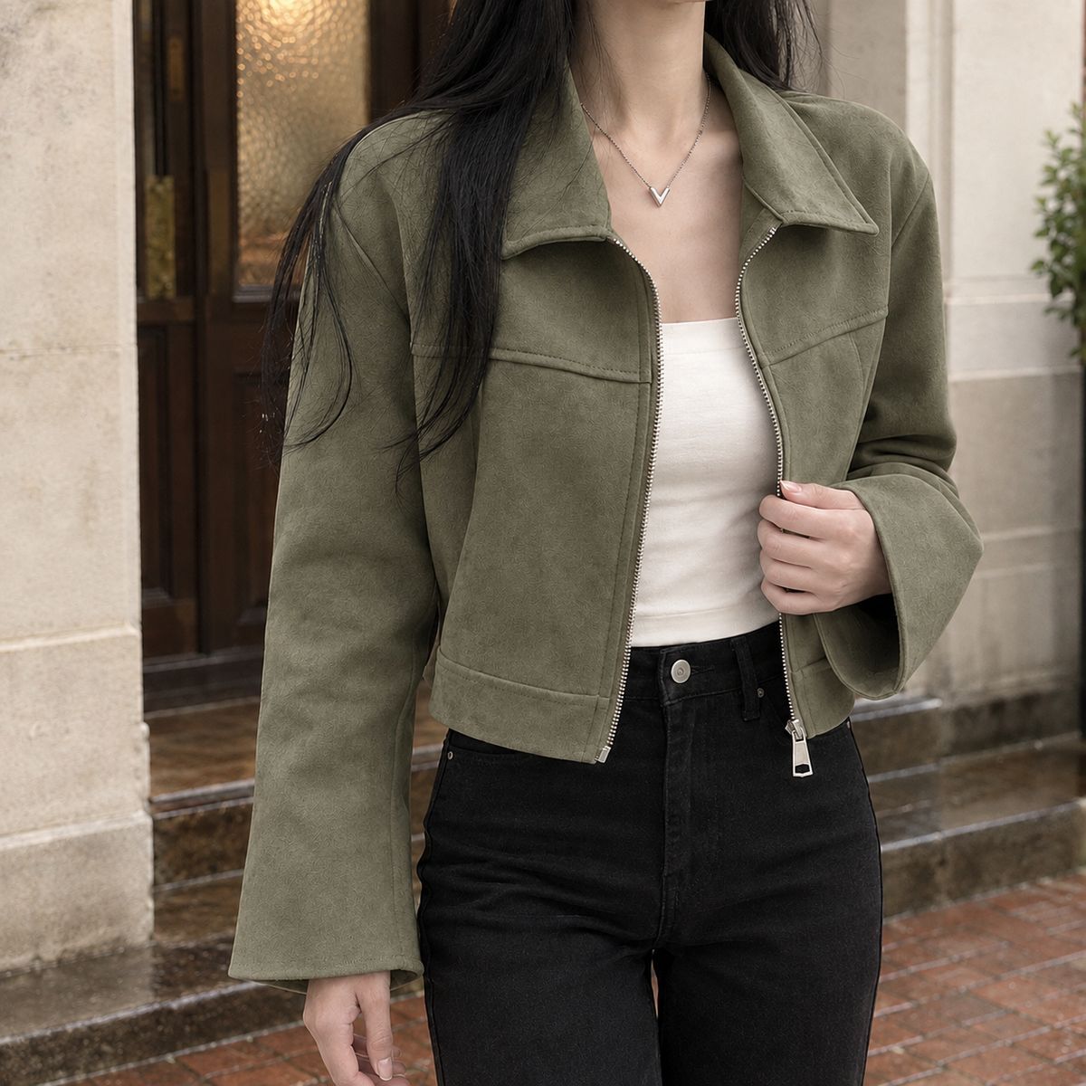 Violet Cropped Jacket