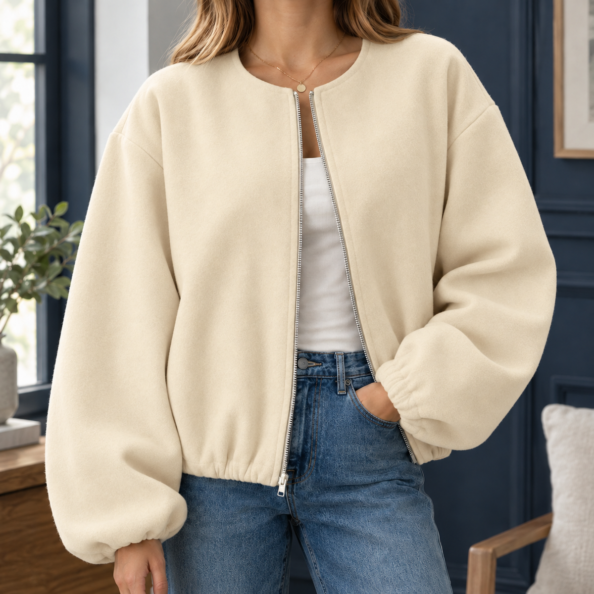 Laurel-Rae Balloon Sleeve Jacket