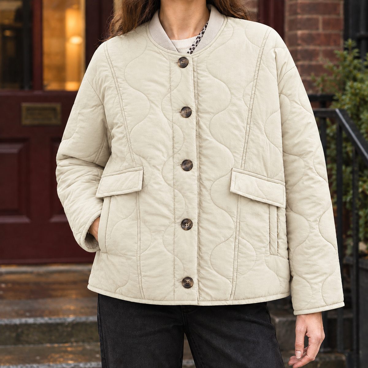 Portia-Pearl Quilted Jacket